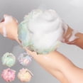 thumbnail image 1 of Dreamy Colorful Bath Sponge Ball - Soft Non-Shedding Shower Loofah with Rich Lather, Gentle Exfoliating Bath Scrubber, Durable High-Appearance Bath Accessory for Home Bathroom Use, 5in, Pink, 1 of 5
