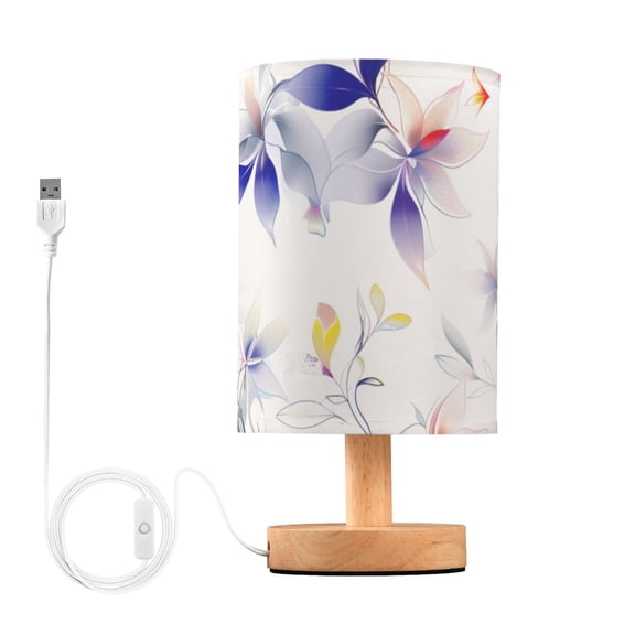 Dreamy Colorful Flower Pattern Table Lamp with USB Port LED Warm Light Lamp Night Light Home Decor