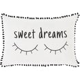 thumbnail image 1 of Dreamy DRM-002 12"H x 18"W Lumbar Pillow Cover in White and Black, 1 of 2