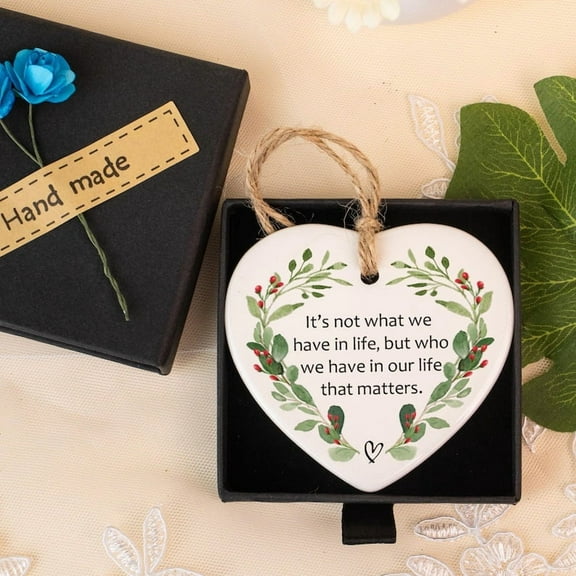 The Dreamy Den It's Not What We Have in Life, Friendship Gift, Sending Love, Best Friend Gift, Gratitude Gift, Gift for Friend, Xmas Gift, Ceramic, 1PC