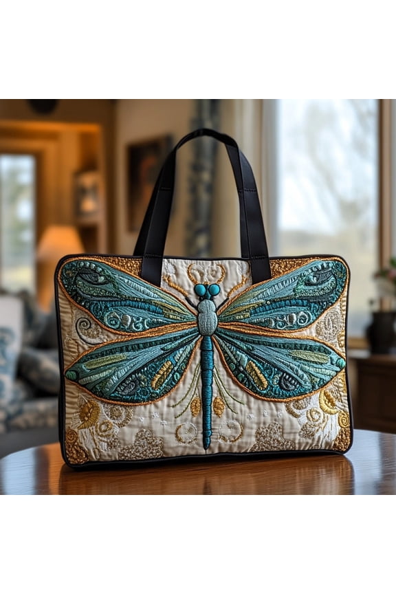Dreamy Dragonfly Quilted Tote Bag