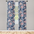 thumbnail image 1 of Dreamy Floral Window Curtains, Soft Colors Garden Scene Rose Flowers with Leafy Peduncles Art, Lightweight Decor 2-Panel Set with Rod Pocket, Pair of - 28"x95", Ceil Blue Soft Pink Lilac, by Ambesonne, 1 of 3