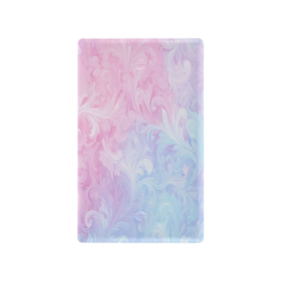 Dreamy Gradient Scroll Print Decorative Wall Plate, Flame Retardant PC Plastic Light Switch & Outlet Cover with Mounting Screws Fits Blank Unused Outlet