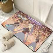 Dreamy Idol Anime Girls with Halos Diatomaceous Earth Bath Mat - Non-Slip Super Absorbent Quick Dry Mat for Bathroom Entryway
