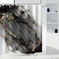 thumbnail image 1 of Dreamy Ink Art Black Glod Marble Shower Curtain for Bathroom Modern High Definition Printing Waterproof Shower Curtain with Hooks Bathroom Decor 72x84inch, 1 of 6