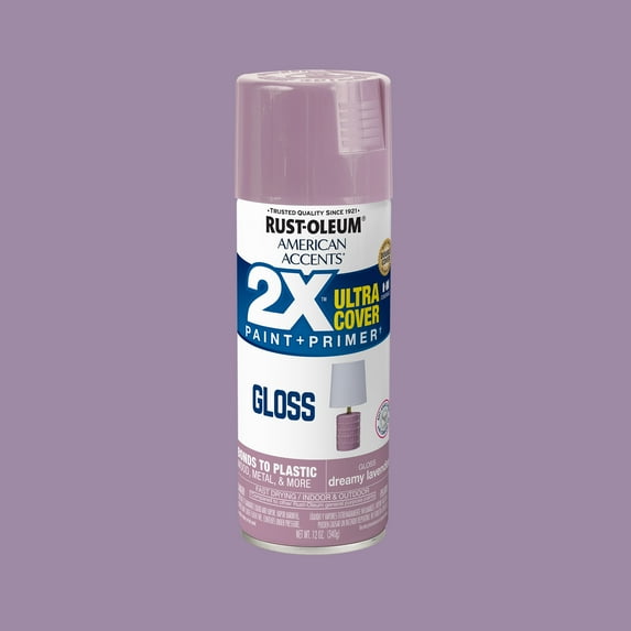 Dreamy Lavender, Rust-Oleum American Accents 2X Ultra Cover Gloss Spray Paint-365056, 12 oz