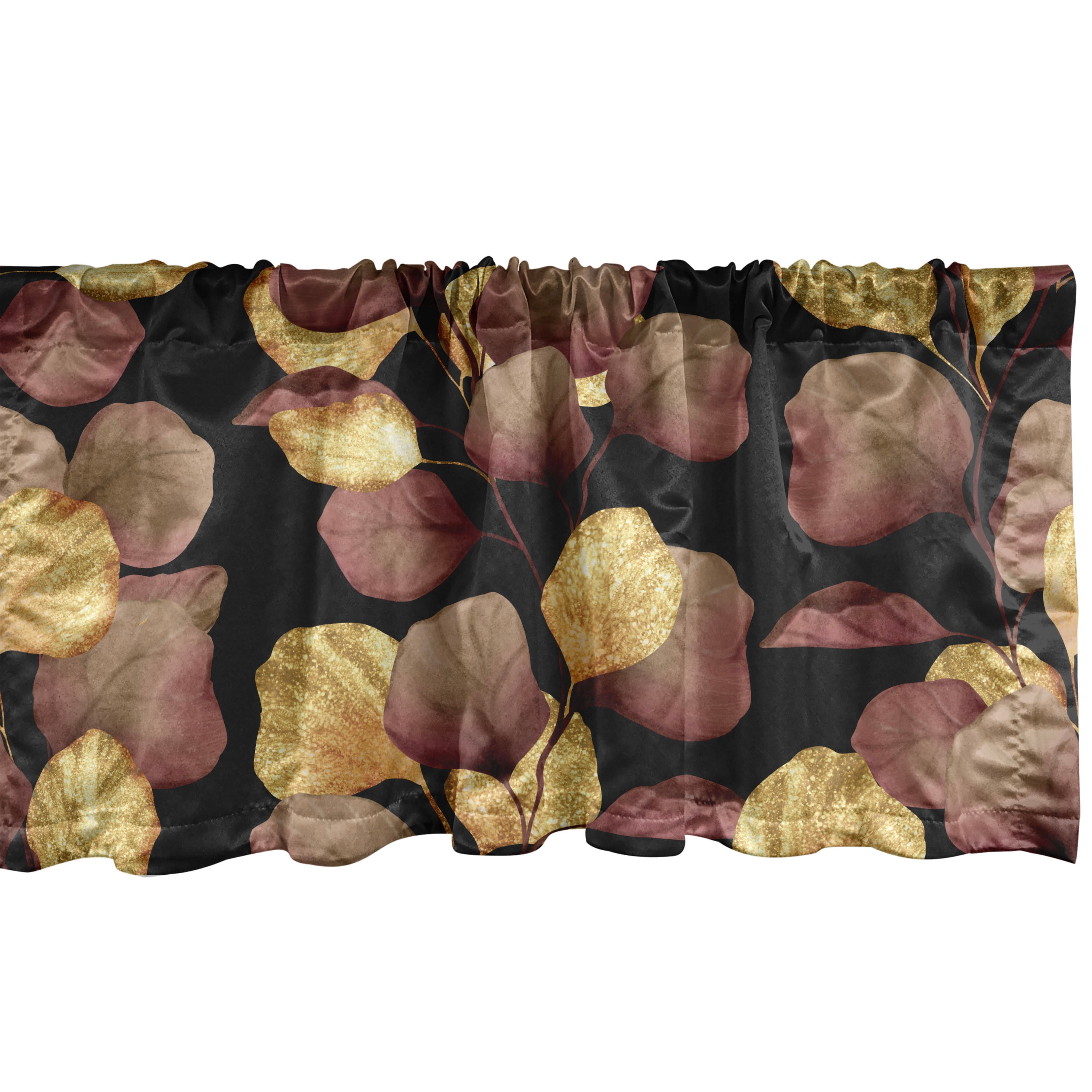 Dreamy Leaves Window Valance, Fantasy Inspirations Bicolored Leafy ...
