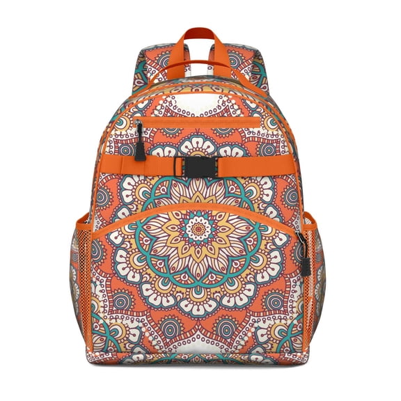 Dreamy Mandala Ornament Student Backpack Adjustable Shoulder Straps Chest Strap Lightweight Durable School Backpack For Student And Students