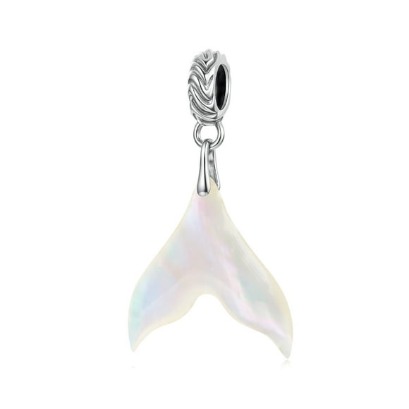 Dreamy Mermaid Tail Pendant Charm 925 Sterling Silver Charm ,Charm for Bracelets, Gift for Women