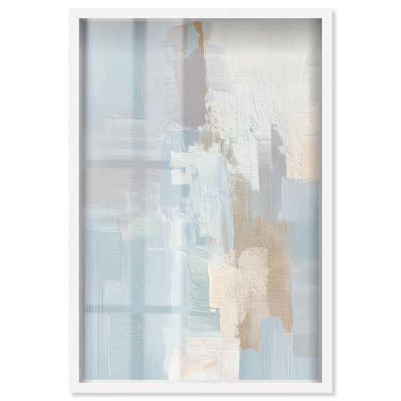Dreamy Mineral Layers I Shadowbox Print Calming Wall Art by Art Remedy, White Frame, 10 x 15