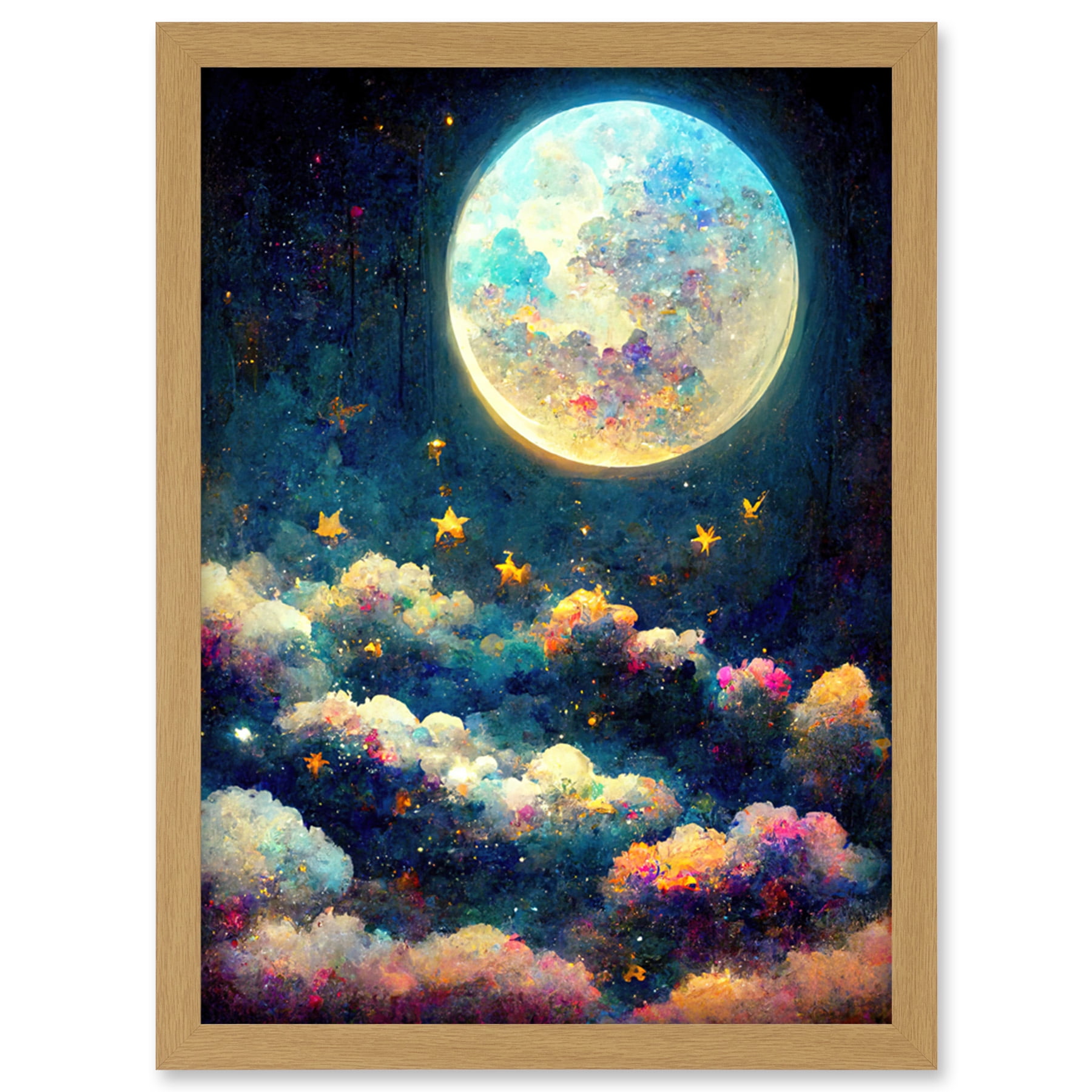 「MOON.」CLARITY ART moody-celestial-full-moon-wall