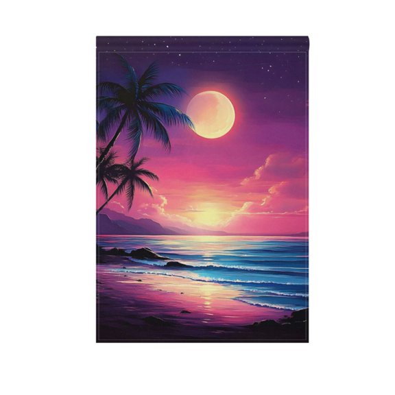 Dreamy Palm Tree Garden Flag Double Sided 12 x 18/28 x 40 Inch Yard Flag Home Outdoor Yard Patio Lawn Decor