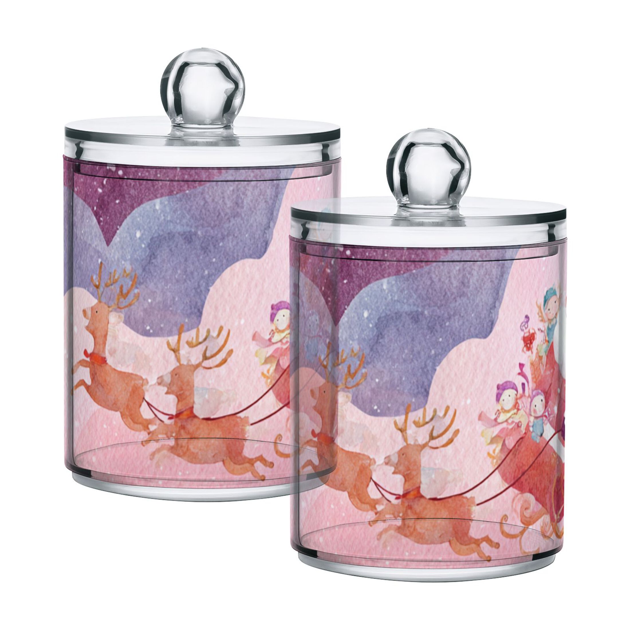 Translucent Santa Dreamy Pastel Clouds Santa on Car Christmas Translucent Plastic Cans ...