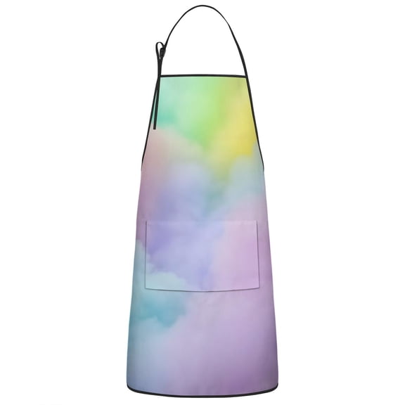 Dreamy Pastel Sky Apron-Garden Aprons for Women with Pockets-Cotton Linen Waterproof Kitchen Cooking Gardening Aprons Adjustable for Kitchen,Cooking,BBQ and Salon 33x27 Inch