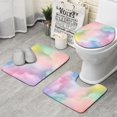 thumbnail image 1 of Dreamy Pastel Sky Bathroom Rugs Sets 3 Piece,Toilet Cover Set,Absorbent Non Slip Bathroom Mats Sets with U-Shaped Contour Rug Toilet Rug Set, 1 of 5