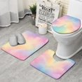 thumbnail image 1 of Dreamy Pastel Sky Bathroom Rugs Sets 3 Piece,Toilet Cover Set,Absorbent Non Slip Bathroom Mats Sets with U-Shaped Contour Rug Toilet Rug Set, 1 of 5