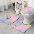 thumbnail image 1 of Dreamy Pastel Sky Bathroom Rugs Sets 3 Piece,Toilet Cover Set,Absorbent Non Slip Bathroom Mats Sets with U-Shaped Contour Rug Toilet Rug Set, 1 of 5
