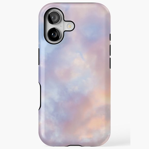 Dreamy Pastel Sky Clouds Pattern Phone Case for iPhone 17 through 11 Pro Max