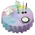 thumbnail image 1 of Dreamy Pastel Sky Round Tablecloth 60"x60",Wrinkle Wipeable Table Cloth for Kitchen Dining Room Picnic Patio Party, 1 of 6