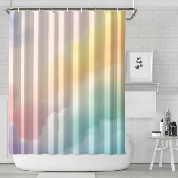 Dreamy Pastel Sky Shower Curtain 84"x72" ,Bathroom Decorative Shower Curtains Set with 12 Hooks,Modern Waterproof Washable Shower Curtain
