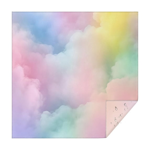 Dreamy Pastel Sky Square Tablecloth,Waterproof Square Table Cover,Wipeable Spillproof Washable Table Cover for Home Kitchen Party Decor 52"x52"(132x132cm)