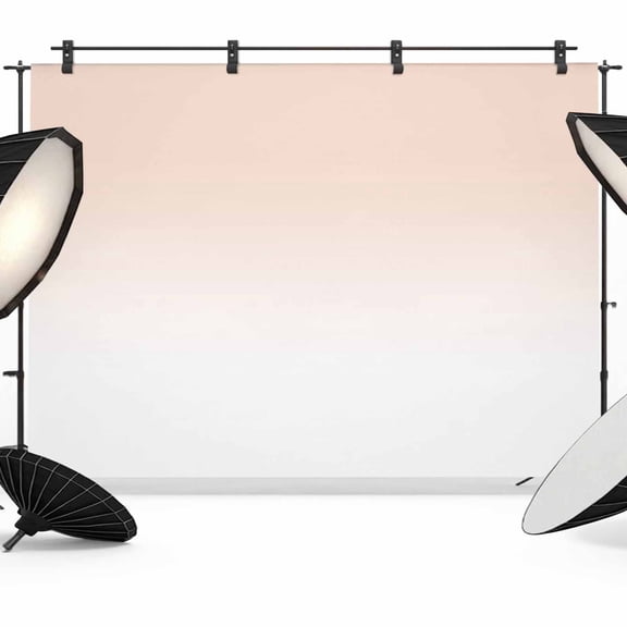 Dreamy Peach Backdrop for Photography, Pink and White Gradient Photo Backdrop Portrait Background Party Banner Photo Backgrounds for Studio Booth Props, 10x8ft