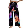 thumbnail image 1 of Dreamy Purple Butterfly Pattern (105)-1 Pajama Pants Loose Pajamas Female Breathable Home Trousers Leisure Sleeping Pants Large Size, 1 of 6