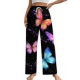 thumbnail image 1 of Dreamy Purple Butterfly Pattern (105)-2 Pajama Pants Loose Pajamas Female Breathable Home Trousers Leisure Sleeping Pants Large Size, 1 of 6