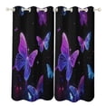 thumbnail image 1 of Dreamy Purple Butterfly Pattern (18)-1 Blackout Curtains Window Drapes Room Darkening Thermal Insulated Grommets Blackout Curtains, for Living, Dining, Bedroom,2 Panels, 1 of 6