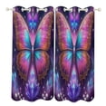 thumbnail image 1 of Dreamy Purple Butterfly Pattern (32)-2 Blackout Curtains Window Drapes Room Darkening Thermal Insulated Grommets Blackout Curtains, for Living, Dining, Bedroom,2 Panels, 1 of 6