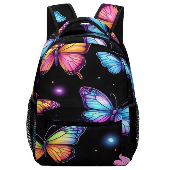 Dreamy Purple Butterfly Pattern (33)-1 Backpack for Business Daypack College Canvas Bags Durable
