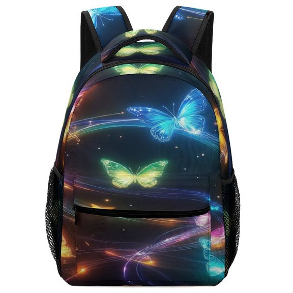 Dreamy Purple Butterfly Pattern (34)-1 Backpack Men Women Teenage Daypack College Canvas Bags Lightweight