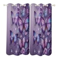 thumbnail image 1 of Dreamy Purple Butterfly Pattern (39)-1 Window Blackout Curtain 3d Printed Blackout Curtain Bedroom Living Room Hotel Window 2 Panel Shade, 1 of 6