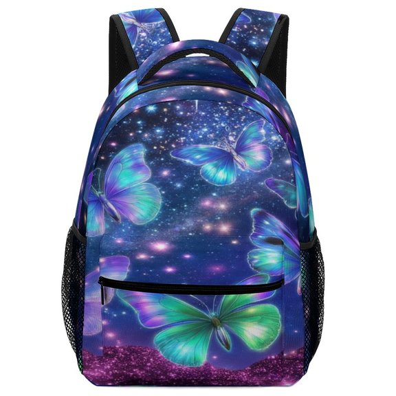 Dreamy Purple Butterfly Pattern (44)-1 Backpack for Business Daypack College Canvas Bags Durable