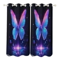 thumbnail image 1 of Dreamy Purple Butterfly Pattern (48)-2 2pcs Blackout Curtains For Living Room Bedroom Grommet Top Window Set for Left And Right Biparting Open, 1 of 6