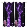 thumbnail image 1 of Dreamy Purple Butterfly Pattern (53)-1 2pcs Blackout Curtains For Living Room Bedroom Grommet Top Window Set for Left And Right Biparting Open, 1 of 6