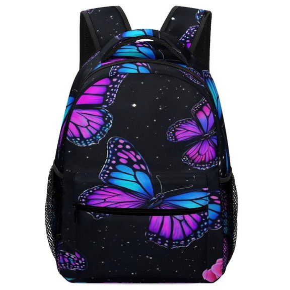 Dreamy Purple Butterfly Pattern (65)-1 Backpack for Business Daypack College Canvas Bags Durable