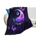 thumbnail image 1 of Dreamy Purple Butterfly Pattern (73)-2 Throw Blanket Warm Microfiber Flannel Bedroom Decor Blankets For Beds, 1 of 6