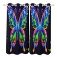 thumbnail image 1 of Dreamy Purple Butterfly Pattern (83)-2 2pcs Blackout Curtains For Living Room Bedroom Grommet Top Window Set for Left And Right Biparting Open, 1 of 6