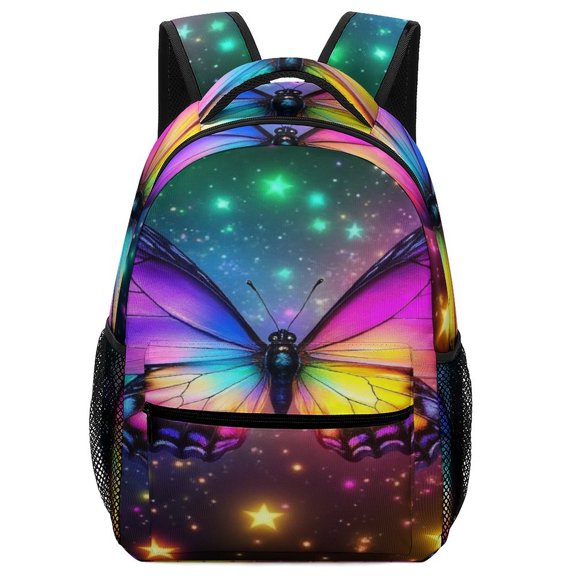Dreamy Purple Butterfly Pattern (85)-2 Backpack for Business Daypack College Canvas Bags Durable