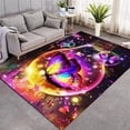 thumbnail image 1 of Dreamy Purple Butterfly Pattern Carpets for Living Room Bedroom Area Rugs Child Room Play Rug Cartoon 3D Printing Kids Game Mats, 1 of 5