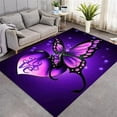 thumbnail image 1 of Dreamy Purple Butterfly Pattern Carpets for Living Room Bedroom Area Rugs  Rug Cartoon 3D Printing  Mats, 1 of 5