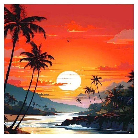 Dreamy Scenery DIY Gem Art Kit – Full Drill Glitter Craft Gift, 12" × 16", for Creative Home Decoration