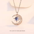 thumbnail image 1 of Dreamy Star and Moon Necklace for Women - S925 Sterling Silver Luxury Pendant, Unique Clavicle Chain, Perfect Valentine's Day Gift for Her, 1 of 7