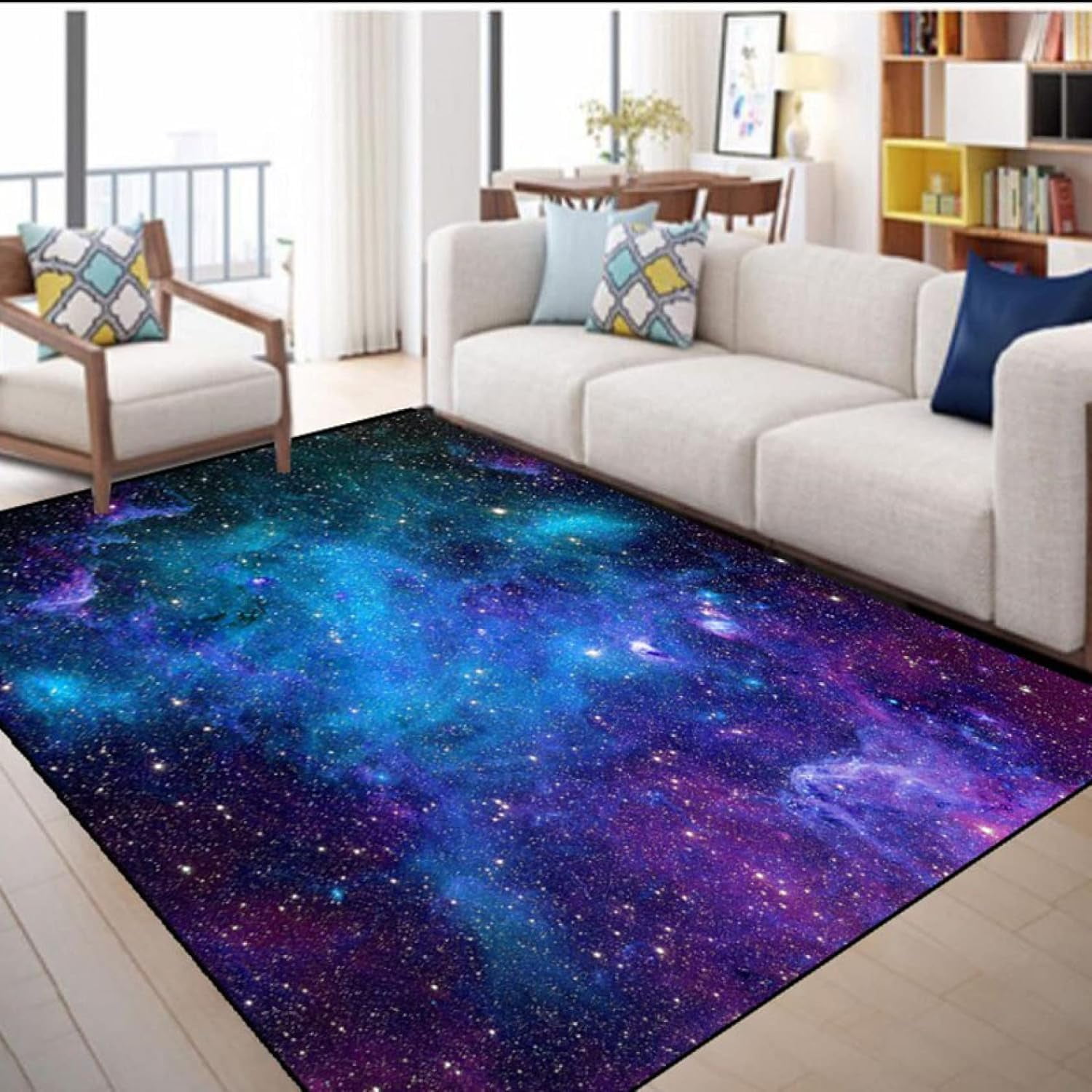Dreamy Starry Galaxy Astrology Colorful Space Universe Area Rug Modern ...