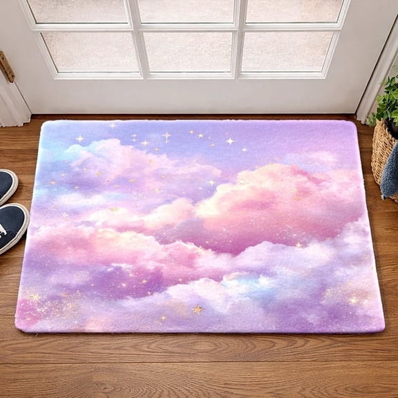 Dreamy Starry Sky Cloud Floor Mat
