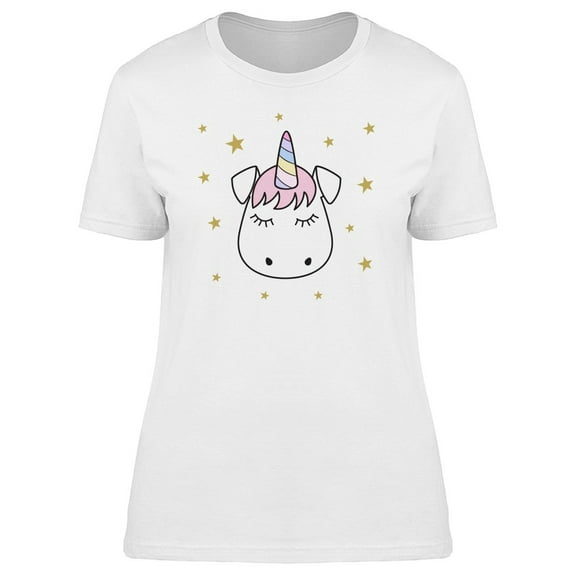 Dreamy Unicorn Eyes T-Shirt Women -Image by Shutterstock, Female Medium