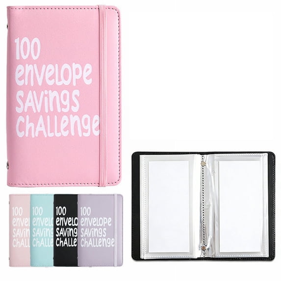 SHIOGB DreamyJuly 100 Envelopes Saving Challenge budget book, Pink, 18 cm x 11 cm