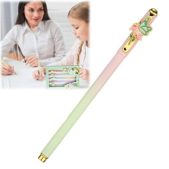 DreamyJuly 2Ml Museum Stationery Flower God Pen Exquisite Design Smooth Writing Suitable for Student Creative, a Pen(A)