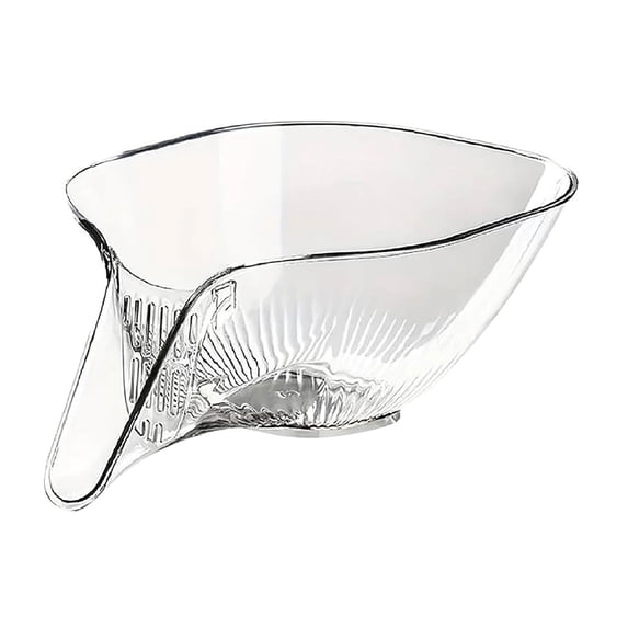 DreamyJuly Multi Functional Draining Basket, Large Capacity Vegetable Washing Funnel Basket, Colander Strainer for Home Kitchen Rinsing, Vegetable Washer, White